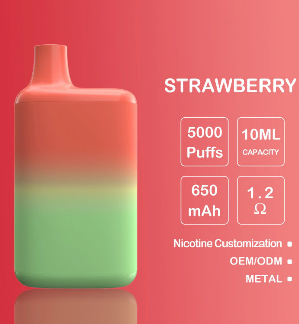 Metal 1.2Ω Air Glow Blast Disposable Vape E Cigs Fruit Flavor 5000 Puffs